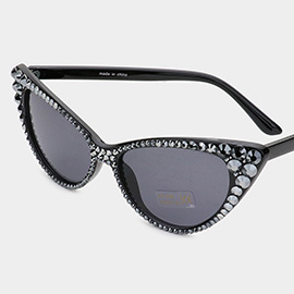 Crystal Cat Eye Sunglasses