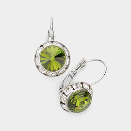 Rivoli Cut Genuine Crystal Lever Back Earrings