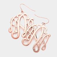 'A' Monogram earrings