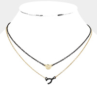 2PCS - Wishbone pendant necklaces