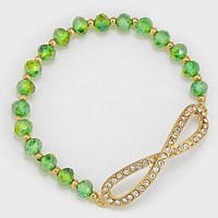 Crystal Infinity Beaded Stretch Bracelet