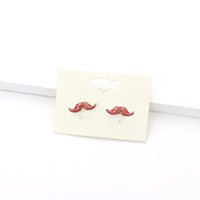 Mustache Stud Earrings