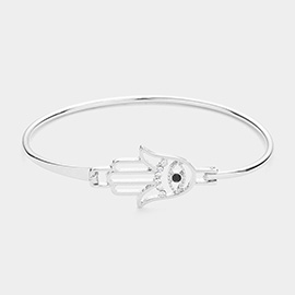 Evil Eye Hamsa Hand Hook Bracelet