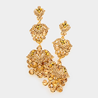 Bubble Crystal Rhinestone Evening Earrings
