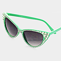 Crystal Cat Eye Sunglasses