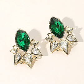 Marquise Crystal Evening Earrings