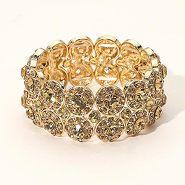 Crystal Rhinestone Stretch Evening Bracelet