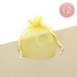 12PCS - Ribboned Organza Gift Bags