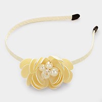 Pearl flower headband