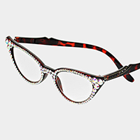 Crystal Cat Eyes Reading Glasses