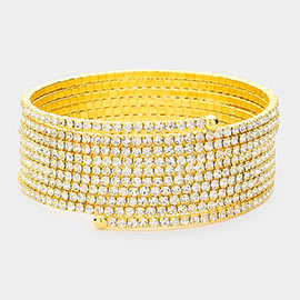 9Rows Rhinestone Evening Bracelet
