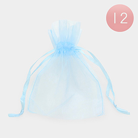 12PCS - Ribboned Organza Gift Bags