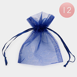 12PCS - Ribboned Organza Gift Bags