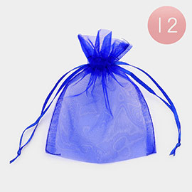 12PCS - Ribboned Organza Gift Bags