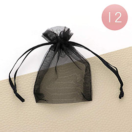 12PCS - Ribboned Organza Gift Bags