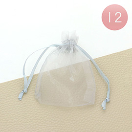 12PCS - Ribboned Organza Gift Bags