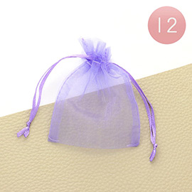 12PCS - Ribboned Organza Gift Bags