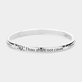 Bear False Witness Message Metal Stretch Bracelet