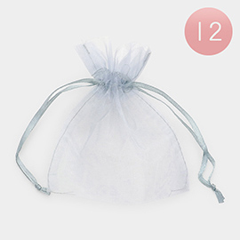 12PCS - Ribboned Organza Gift Bags