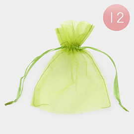 12PCS - Ribboned Organza Gift Bags