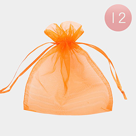 12PCS - 5.5 X 6.5 Ribboned Organza Gift Bags