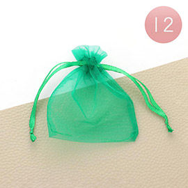 12PCS - Ribboned Organza Gift Bags