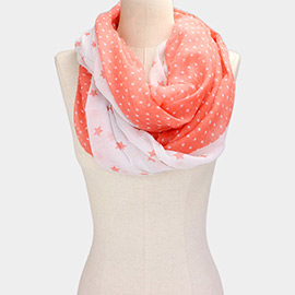 Star Print Infinity Scarf