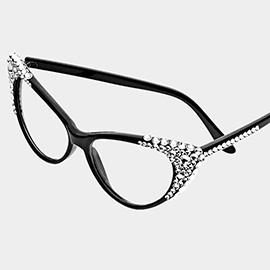 Bubbly Crystal Cat Eye Optical Glasses