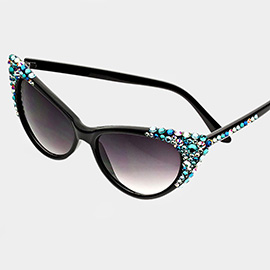 Bubbly Crystal Cat Eye Sunglasses