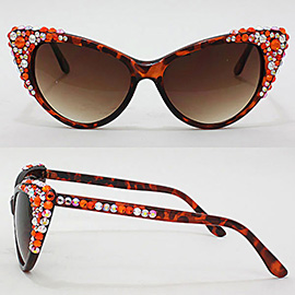 Bubbly Crystal Cat Eye Sunglasses