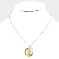 Seahorse Crystal Medallion Chain Necklace