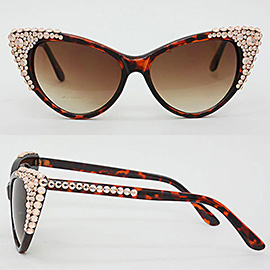 Bubbly Crystal Cat Eye Sunglasses
