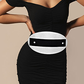 Oversized Rectangular Oval Elastic Stretchable Belt