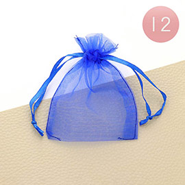 12PCS - 3 X 3.5 Ribboned Organza Gift Bags