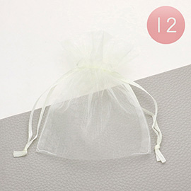 12PCS - Ribboned Organza Gift Bags