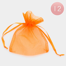 12PCS - Ribboned Organza Gift Bags