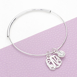 -N- Monogram Bangle Bracelet