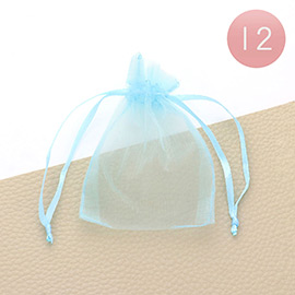 12PCS - Ribboned Organza Gift Bags