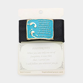 Matthew 8:19 Message Faux Leather Bracelet