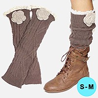 Flower Acrylic Leg Warmer/ Boot Topper