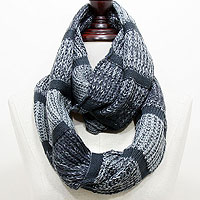 Striped Acrylic Infinity Scarf