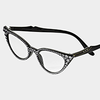 Crystal Cat Eyes Reading Glasses