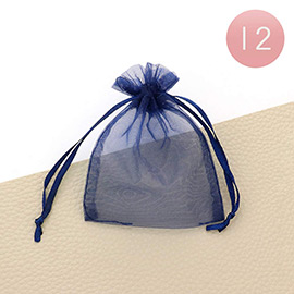 12PCS - Ribboned Organza Gift Bags