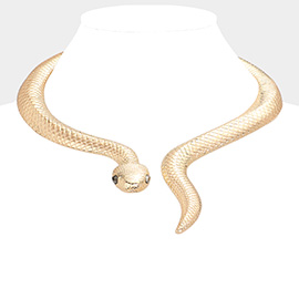 Snake Python Wrap Collar Necklace