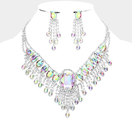Glass Stone Ephemeral Wings Necklace