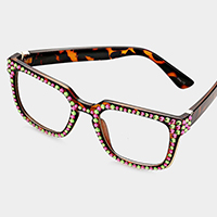 Crystal Embellished Wayfarer Sunglasses