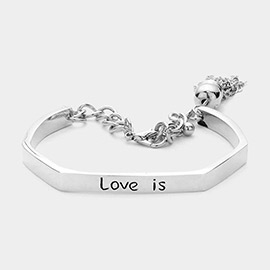 Love is Message Metal Tassel Bracelet