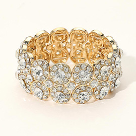 Crystal Rhinestone Stretch Evening Bracelet
