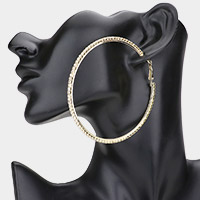 Crystal Rhinestone Hoop Earrings