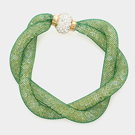 Twisted Mesh Tube Magnetic Bracelet